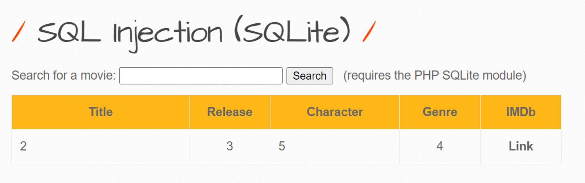  bwapp sql injection sqlite print g2h 